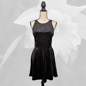 CLEARANCE! H&M Divided Black Velvet Skater Dress